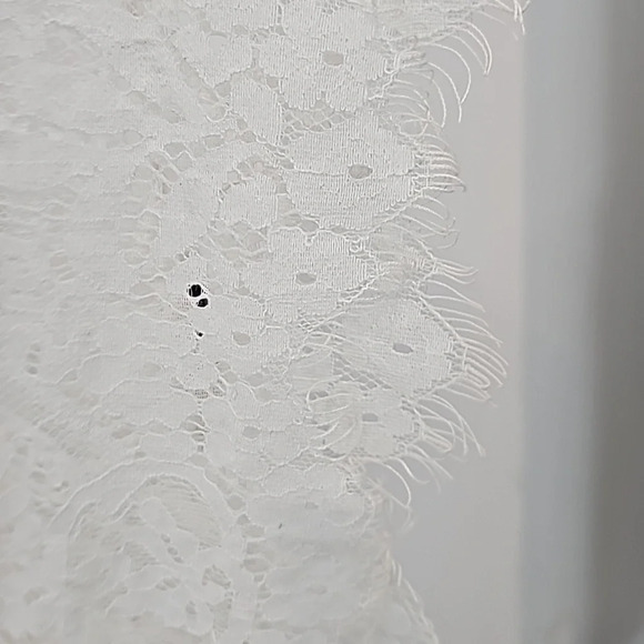 NWOT BOHO white lace fringe long dress "Boho wedding dress" size M - Picture 4 of 8